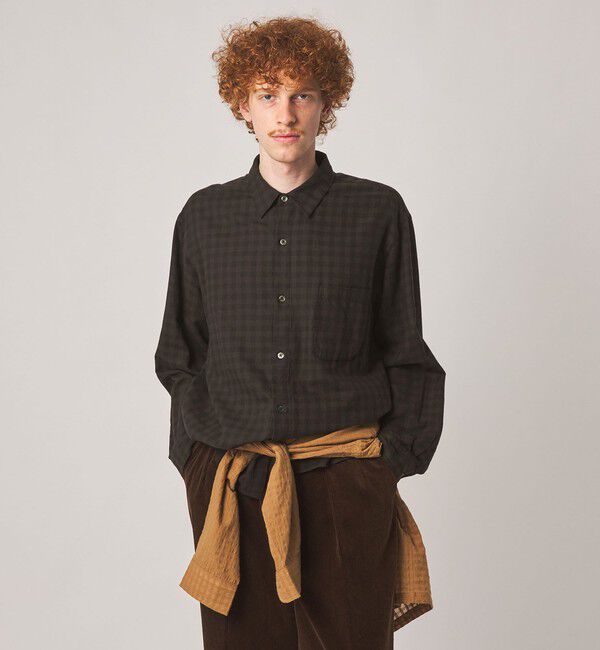 STEVEN ALAN「＜Steven Alan＞ ネル ギンガムチェック レギュラーカラー シャツ LOOSE」|シャツ・ブラウス|