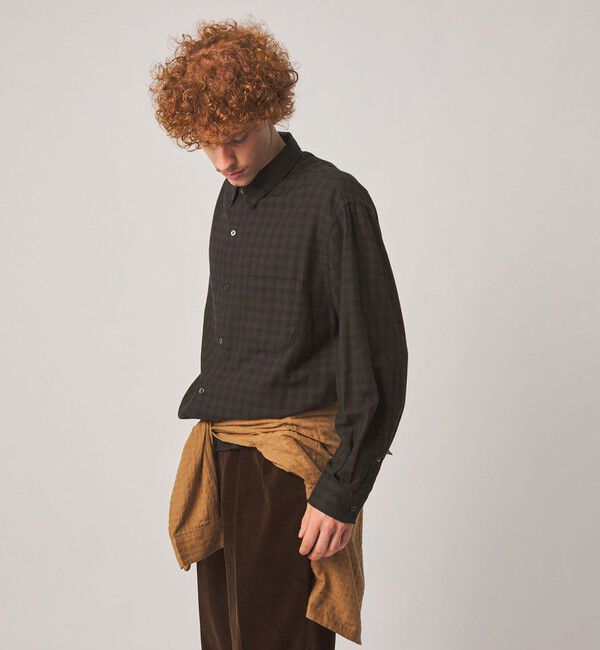 STEVEN ALAN「＜Steven Alan＞ ネル ギンガムチェック レギュラーカラー シャツ LOOSE」|シャツ・ブラウス|