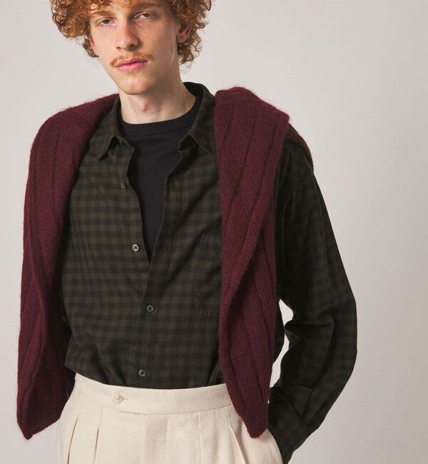 STEVEN ALAN「＜Steven Alan＞ ネル ギンガムチェック レギュラーカラー シャツ LOOSE」|シャツ・ブラウス|