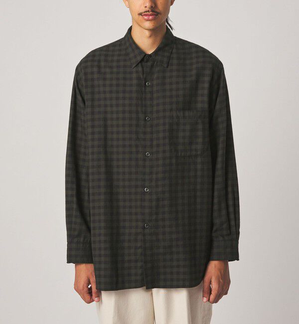 STEVEN ALAN「＜Steven Alan＞ ネル ギンガムチェック レギュラーカラー シャツ LOOSE」|シャツ・ブラウス|