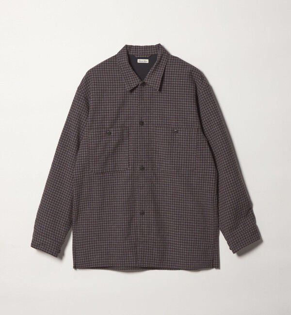 STEVEN ALAN「＜Steven Alan＞ ウォッシュド ウール チェック オープンカラー オーバー シャツ」|シャツ・ブラウス|