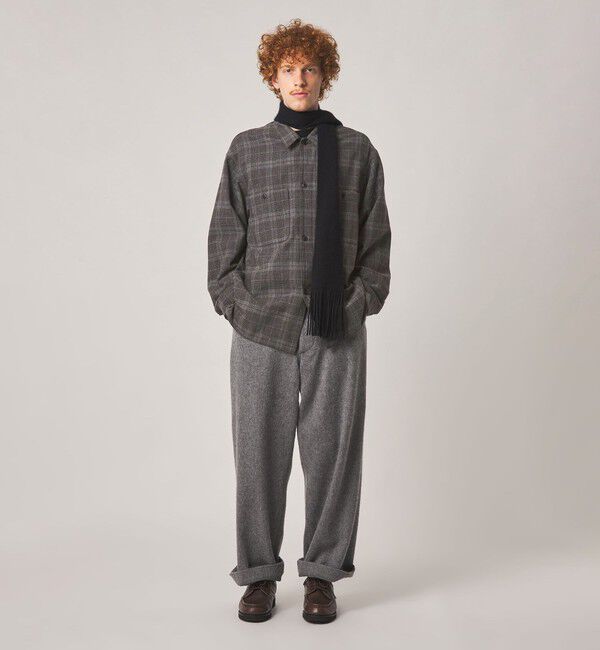 STEVEN ALAN「＜Steven Alan＞ ウォッシュド ウール チェック オープンカラー オーバー シャツ」|シャツ・ブラウス|