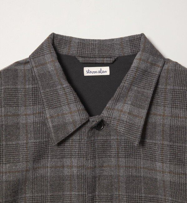 STEVEN ALAN「＜Steven Alan＞ ウォッシュド ウール チェック オープンカラー オーバー シャツ」|シャツ・ブラウス|