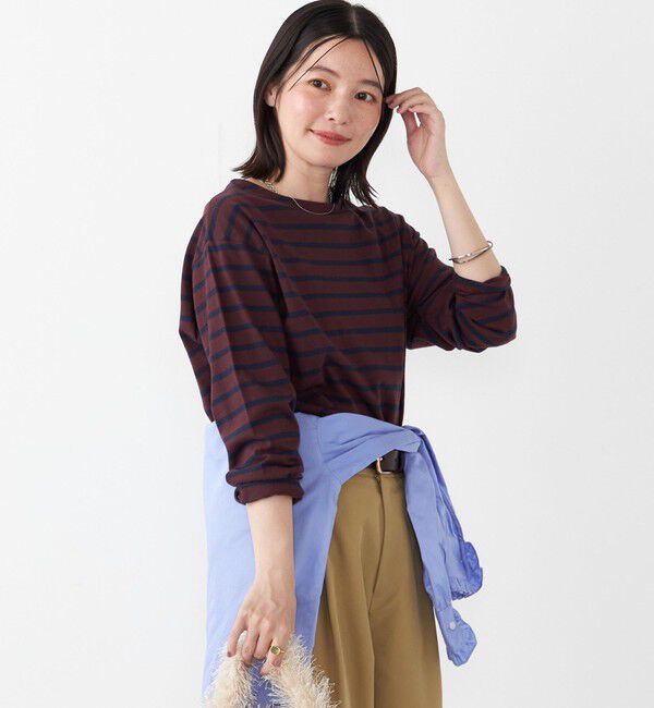 SHIPS Colors 「《一部追加予約》〈洗濯機可能〉コットン レイヤード TEE 3（ロンT）◆」|Tシャツ・カットソー|