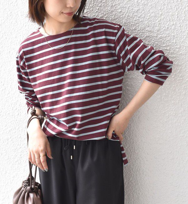 SHIPS Colors 「《一部追加予約》〈洗濯機可能〉コットン レイヤード TEE 3（ロンT）◆」|Tシャツ・カットソー|ダークブラウン