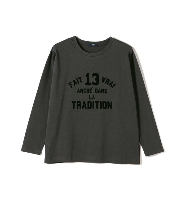 SHIPS Colors 「《一部追加予約》【WEB限定】〈洗濯機可能〉フロッキー ロゴ TEE（ロンT）◇」|Tシャツ・カットソー|
