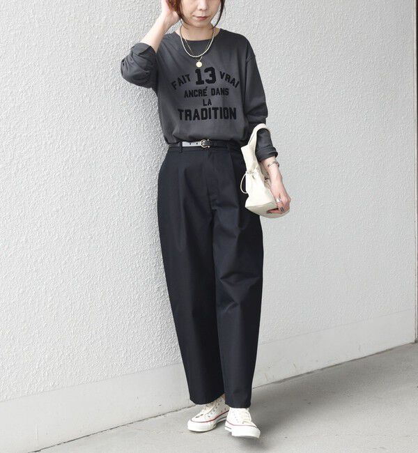 SHIPS Colors 「《一部追加予約》【WEB限定】〈洗濯機可能〉フロッキー ロゴ TEE（ロンT）◇」|Tシャツ・カットソー|