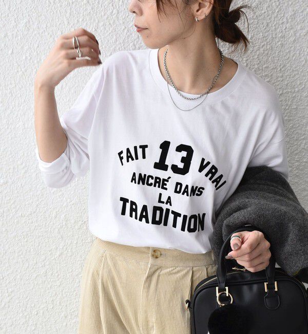 SHIPS Colors 「《一部追加予約》【WEB限定】〈洗濯機可能〉フロッキー ロゴ TEE（ロンT）◇」|Tシャツ・カットソー|