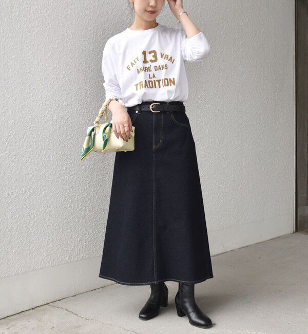 SHIPS Colors 「《一部追加予約》【WEB限定】〈洗濯機可能〉フロッキー ロゴ TEE（ロンT）◇」|Tシャツ・カットソー|