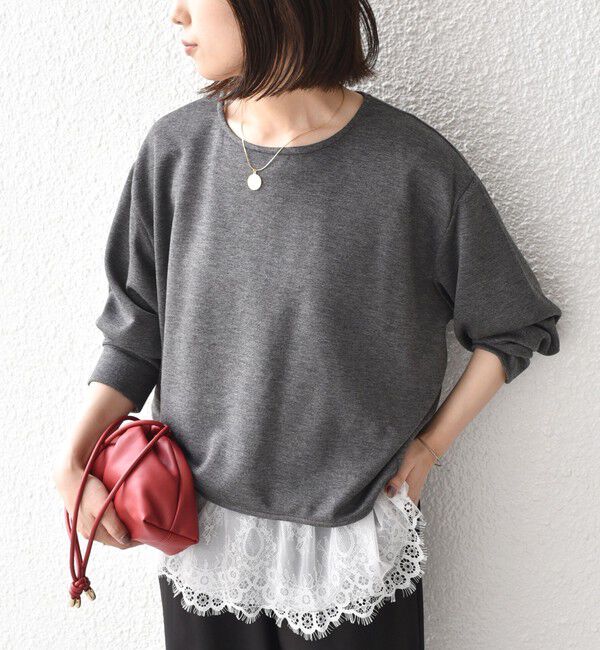 SHIPS Colors 「〈手洗い可能〉レースタンクトップ セット プルオーバー◇」|Tシャツ・カットソー|