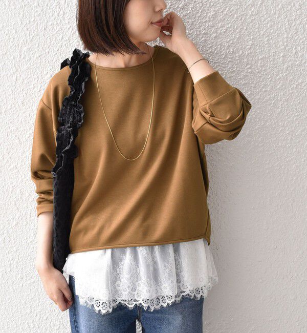 SHIPS Colors 「〈手洗い可能〉レースタンクトップ セット プルオーバー◇」|Tシャツ・カットソー|