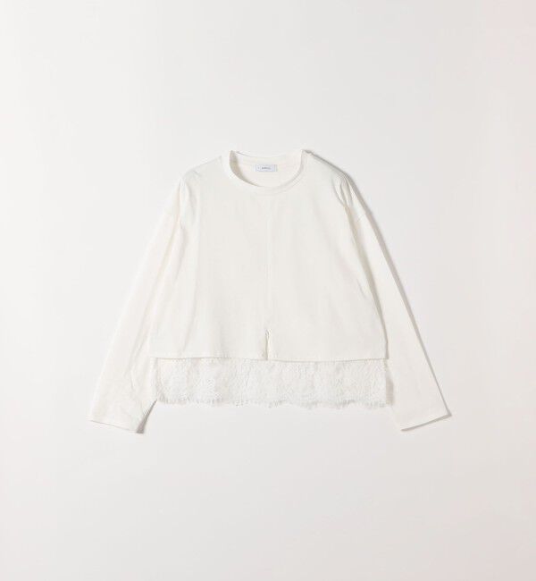 SHIPS any「〈洗濯機可能〉ジップ レース ヘム ロングスリーブ TEE」|Tシャツ・カットソー|