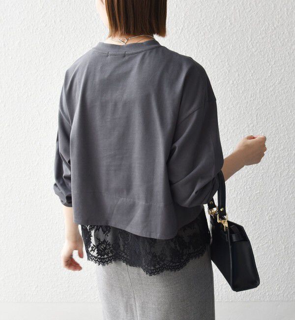 SHIPS any「〈洗濯機可能〉ジップ レース ヘム ロングスリーブ TEE」|Tシャツ・カットソー|