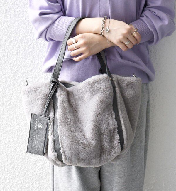 SHIPS any「【SHIPS any別注】Folna: 2WAY フェイクファー バッグ 26AW」|トートバッグ|