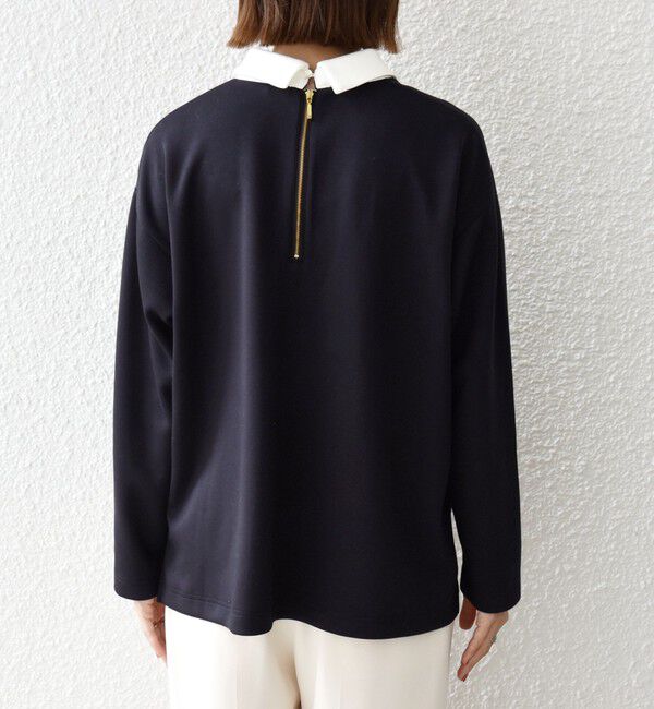 SHIPS any「《予約》【WEB限定】〈洗濯機可能〉バイカラー ロング スリーブ プルオーバー」|Tシャツ・カットソー|