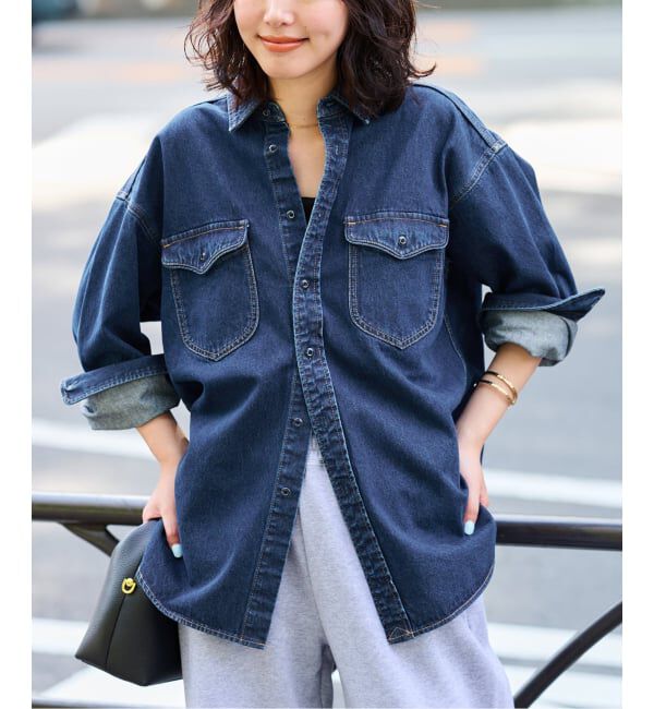 SLOBE IENA「《WEB限定/追加》LE DENIM BDUデニムシャツ」|シャツ・ブラウス|