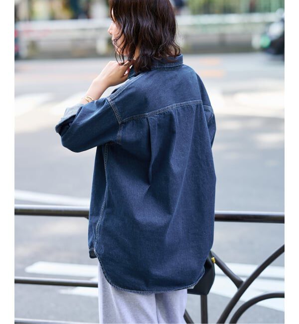 SLOBE IENA「《WEB限定/追加》LE DENIM BDUデニムシャツ」|シャツ・ブラウス|