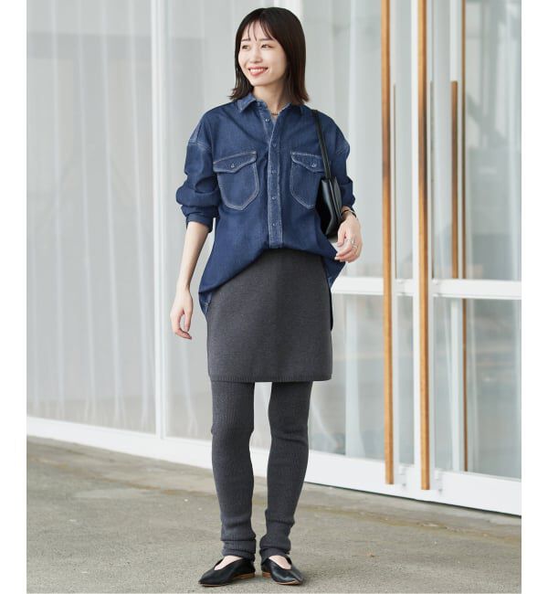 SLOBE IENA「《WEB限定/追加》LE DENIM BDUデニムシャツ」|シャツ・ブラウス|