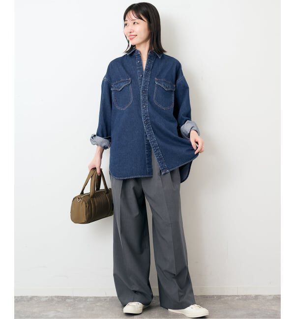 SLOBE IENA「《WEB限定/追加》LE DENIM BDUデニムシャツ」|シャツ・ブラウス|