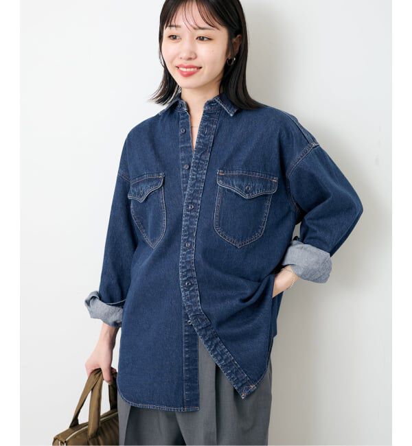 SLOBE IENA「《WEB限定/追加》LE DENIM BDUデニムシャツ」|シャツ・ブラウス|