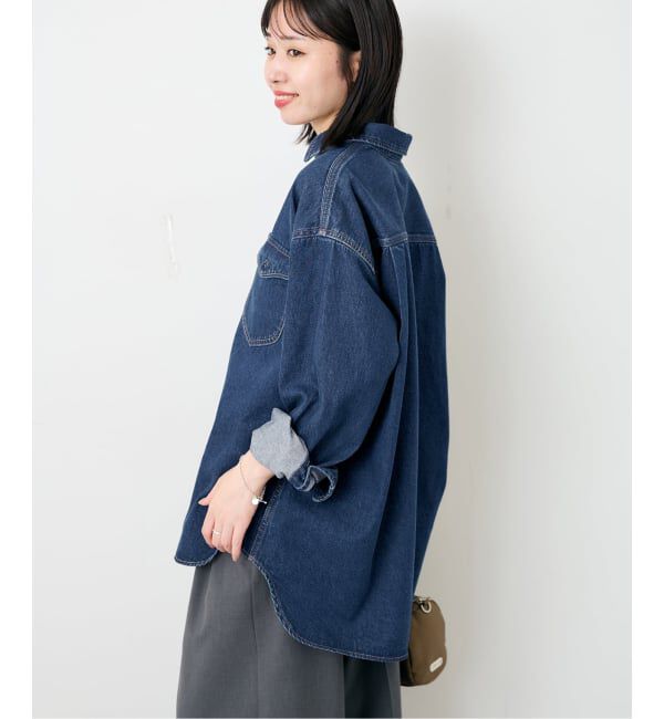 SLOBE IENA「《WEB限定/追加》LE DENIM BDUデニムシャツ」|シャツ・ブラウス|