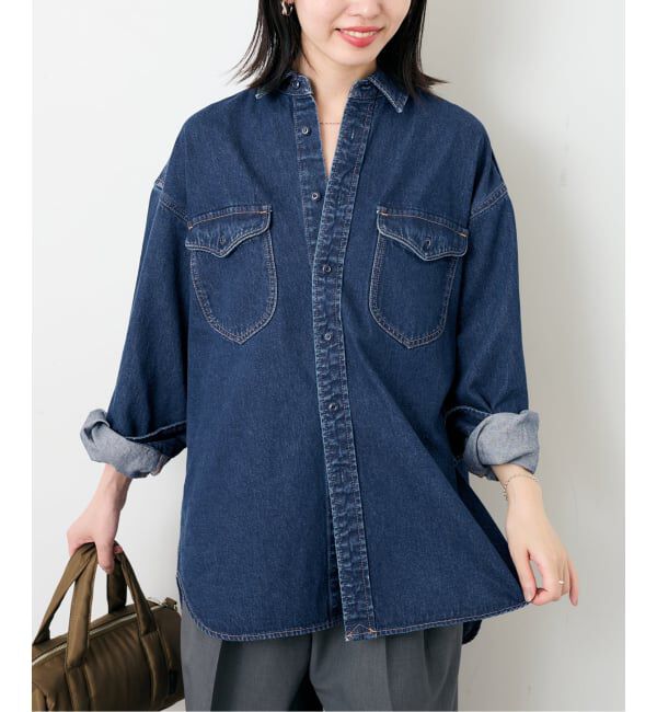 SLOBE IENA「《WEB限定/追加》LE DENIM BDUデニムシャツ」|シャツ・ブラウス|