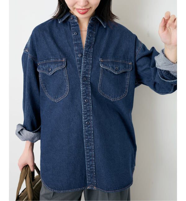 SLOBE IENA「《WEB限定/追加》LE DENIM BDUデニムシャツ」|シャツ・ブラウス|