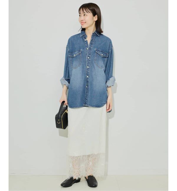 SLOBE IENA「《WEB限定/追加》LE DENIM BDUデニムシャツ」|シャツ・ブラウス|