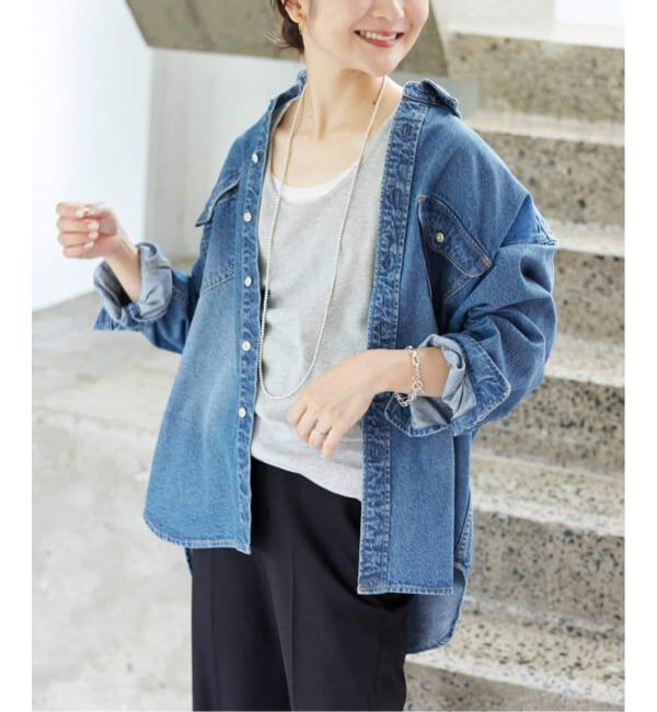SLOBE IENA「《WEB限定/追加》LE DENIM BDUデニムシャツ」|シャツ・ブラウス|