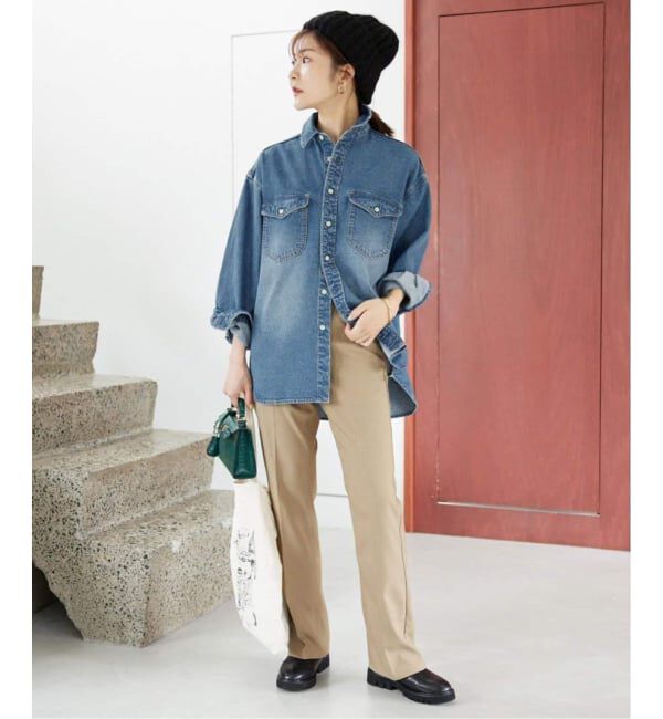 SLOBE IENA「《WEB限定/追加》LE DENIM BDUデニムシャツ」|シャツ・ブラウス|