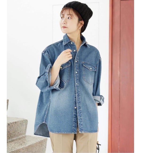 SLOBE IENA「《WEB限定/追加》LE DENIM BDUデニムシャツ」|シャツ・ブラウス|