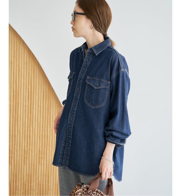 SLOBE IENA「《WEB限定/追加》LE DENIM BDUデニムシャツ」|シャツ・ブラウス|