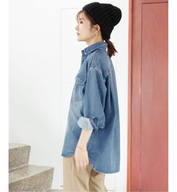 SLOBE IENA「《WEB限定/追加》LE DENIM BDUデニムシャツ」|シャツ・ブラウス|