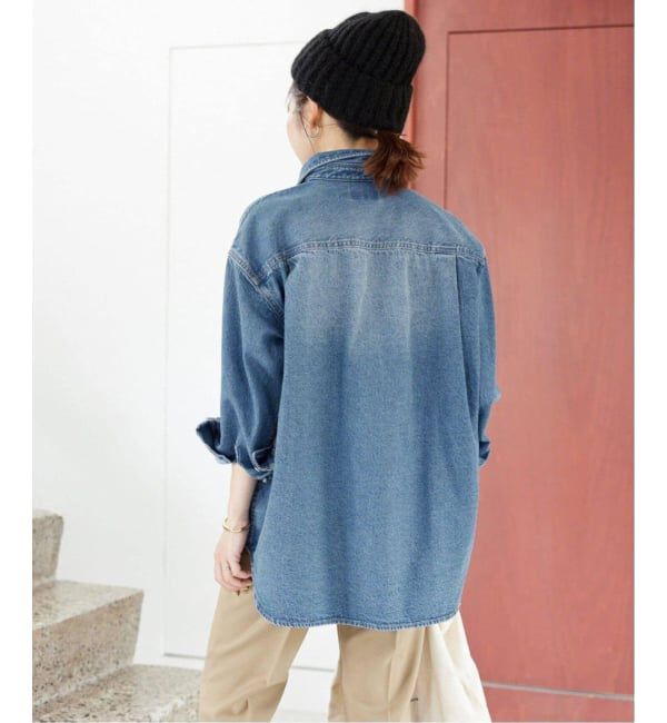 SLOBE IENA「《WEB限定/追加》LE DENIM BDUデニムシャツ」|シャツ・ブラウス|
