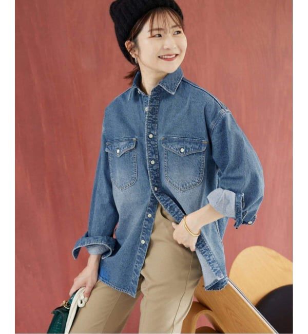 SLOBE IENA「《WEB限定/追加》LE DENIM BDUデニムシャツ」|シャツ・ブラウス|