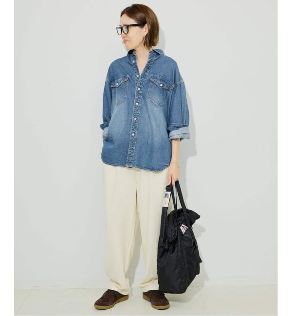 SLOBE IENA「《WEB限定/追加》LE DENIM BDUデニムシャツ」|シャツ・ブラウス|