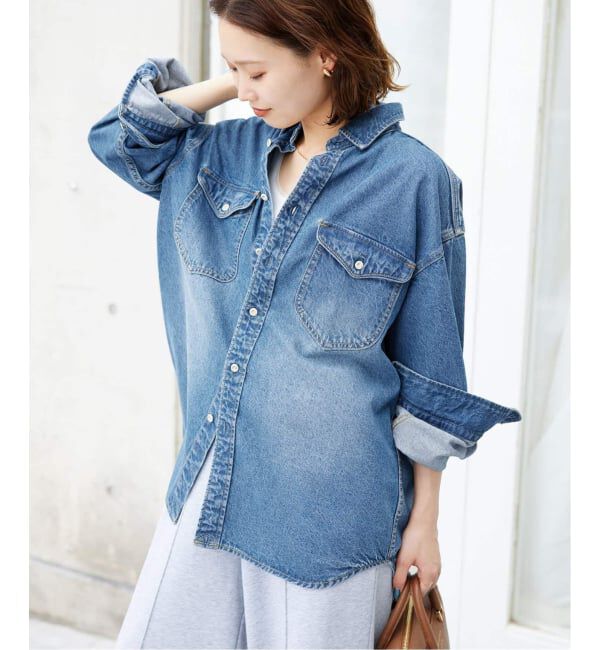 SLOBE IENA「《WEB限定/追加》LE DENIM BDUデニムシャツ」|シャツ・ブラウス|