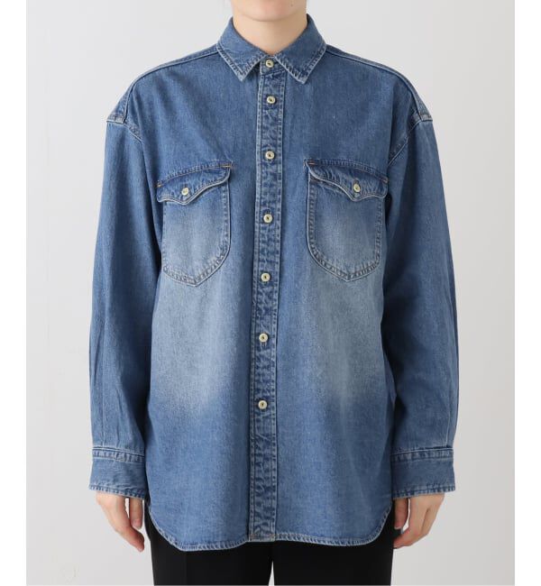 SLOBE IENA「《WEB限定/追加》LE DENIM BDUデニムシャツ」|シャツ・ブラウス|