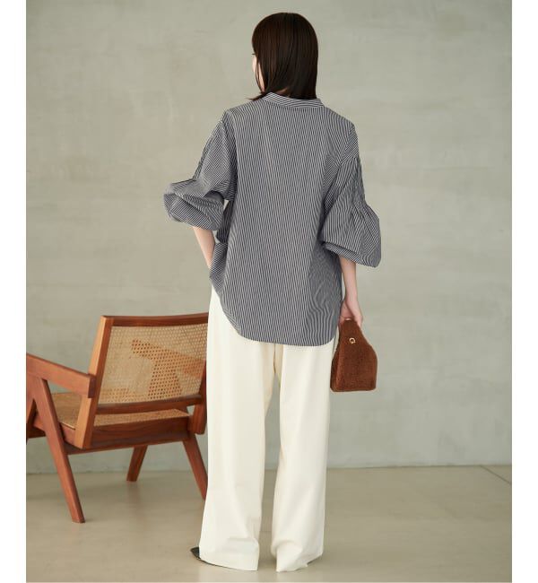 SLOBE IENA「《WEB限定/追加2予約》ピンタックバルーンスリーブブラウス」|シャツ・ブラウス|