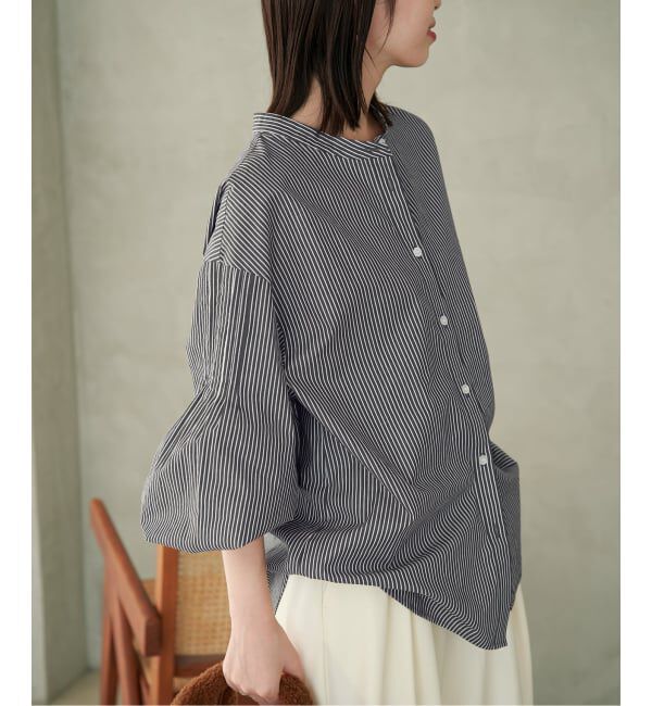 SLOBE IENA「《WEB限定/追加2予約》ピンタックバルーンスリーブブラウス」|シャツ・ブラウス|