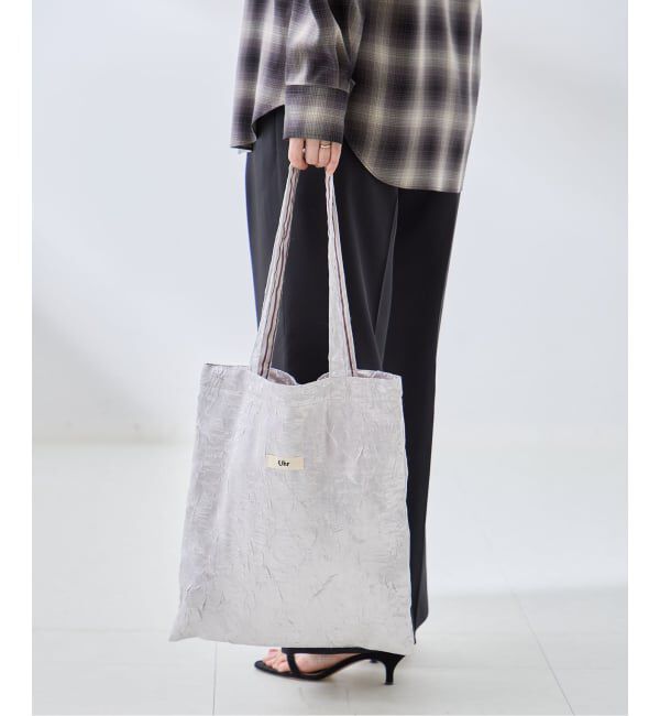 journal standard L'essage「《追加》Uhr/ウーア Crush Satin Tote トートバッグ」|トートバッグ|シルバー
