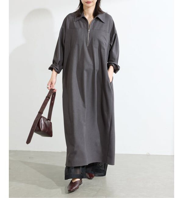 JOURNAL STANDARD「《追加》ウーリッシュツイルハーフジップワンピース」|ワンピース|