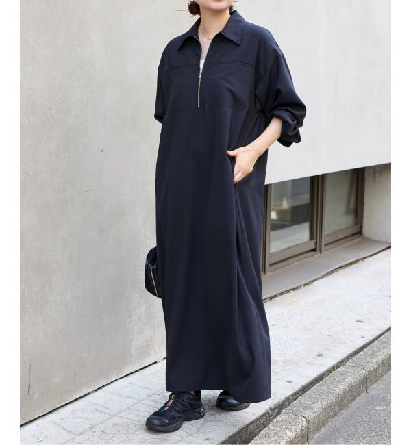 JOURNAL STANDARD「《追加》ウーリッシュツイルハーフジップワンピース」|ワンピース|