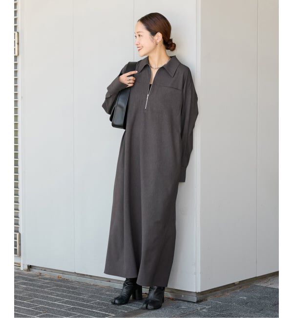 JOURNAL STANDARD「《追加》ウーリッシュツイルハーフジップワンピース」|ワンピース|