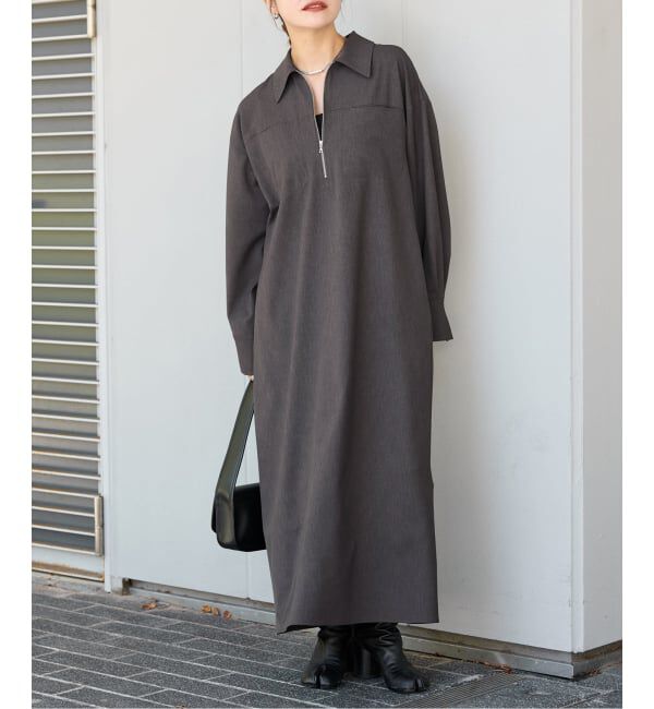 JOURNAL STANDARD「《追加》ウーリッシュツイルハーフジップワンピース」|ワンピース|