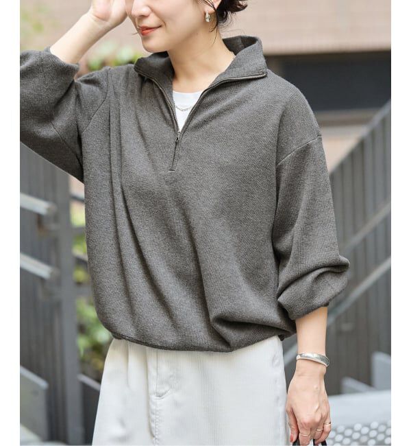 JOURNAL STANDARD「《WEB限定》ウォッシャブルTEXBRID ハーフZIP」|ニット・セーター|