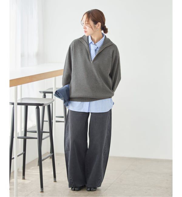 JOURNAL STANDARD「《WEB限定》ウォッシャブルTEXBRID ハーフZIP」|ニット・セーター|