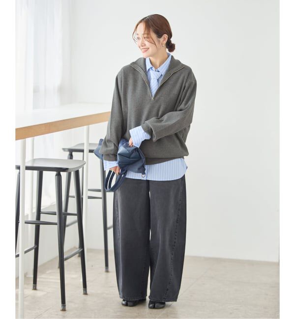 JOURNAL STANDARD「《WEB限定》ウォッシャブルTEXBRID ハーフZIP」|ニット・セーター|