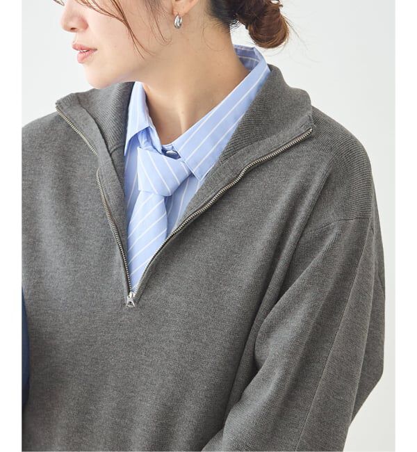JOURNAL STANDARD「《WEB限定》ウォッシャブルTEXBRID ハーフZIP」|ニット・セーター|