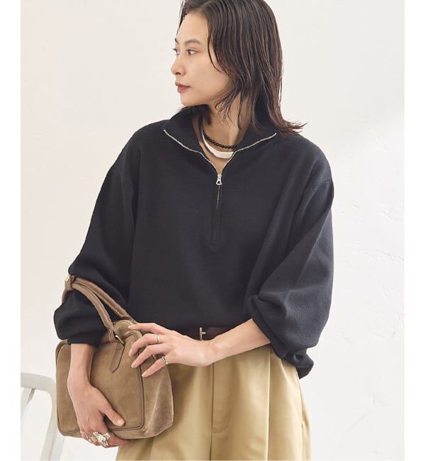 JOURNAL STANDARD「《WEB限定》ウォッシャブルTEXBRID ハーフZIP」|ニット・セーター|